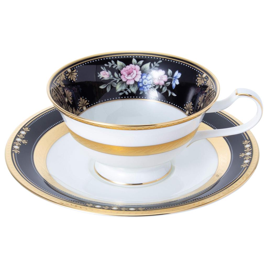 Noritake Cup Saucer 220cc Evening Majesty 2 Bone China & (Pair Set) (Coffee Tea) P59587/4818-1