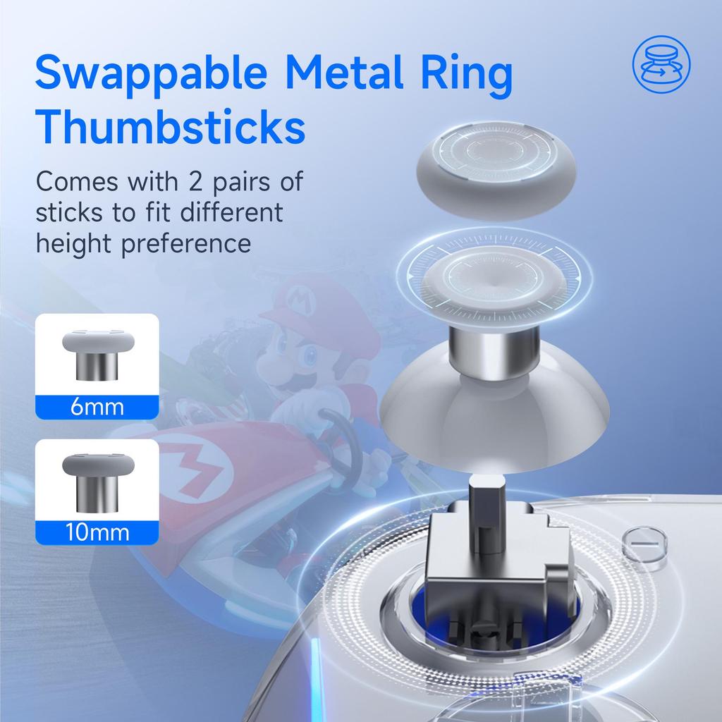 Механический контроллер EasySMX S15: Совместим с датчиками Холла, 4 задними кнопками и NFC.