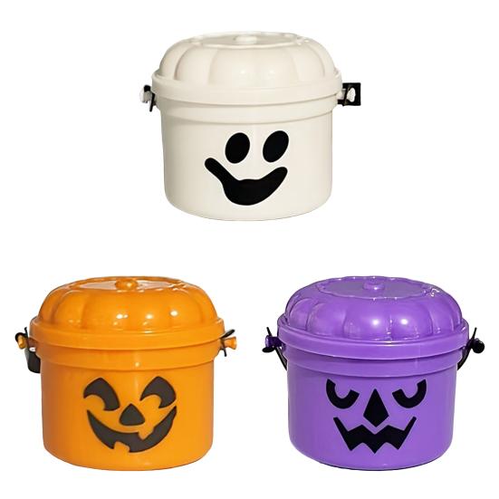 3/7 шт. Мини-ведерко-тыква Яркий ностальгический дизайн Странная атмосфера Жуткое украшение в виде мини-ведерка-тыквы