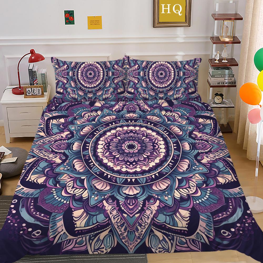 3D Mandala Printing Comforter Cover Set Double Size Polyester Duvet Cover Fashion Highend Home Bedclothes