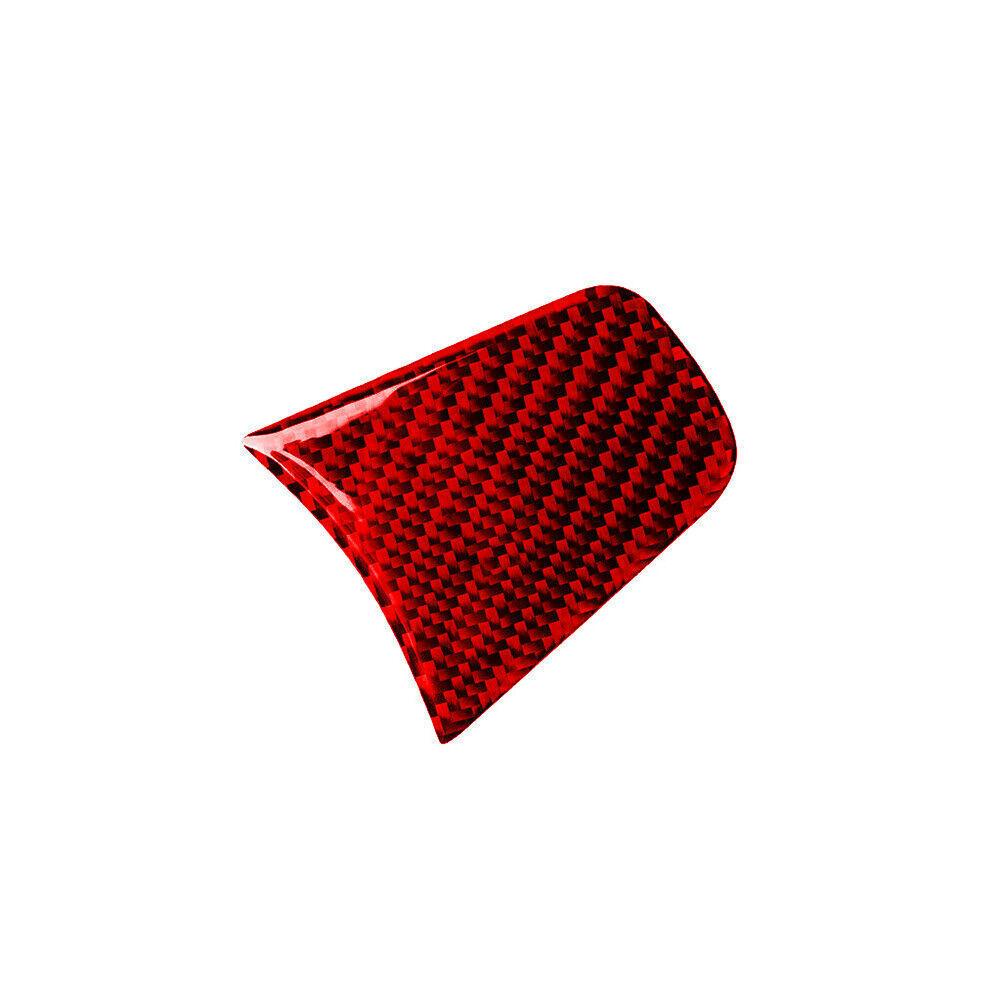 Red Carbon Fiber Interior Steering Wheel Chin Cover Trim For Tesla Model Y/3 17+