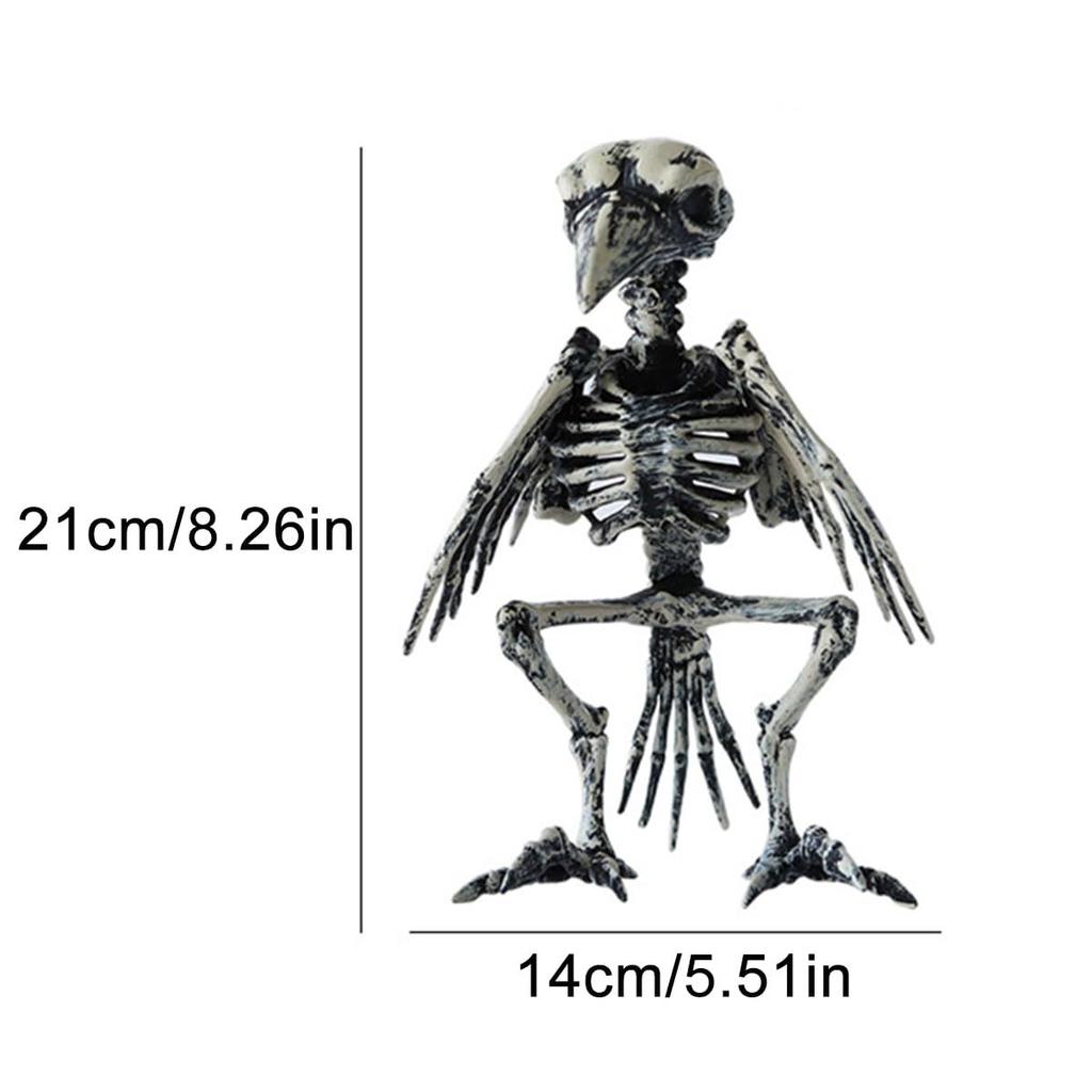 Animal Skeleton Bone Figurine Terrible Spider Bird Skull Statues Sculptures Hallowee Ornament Home Decoration Desk Accessories