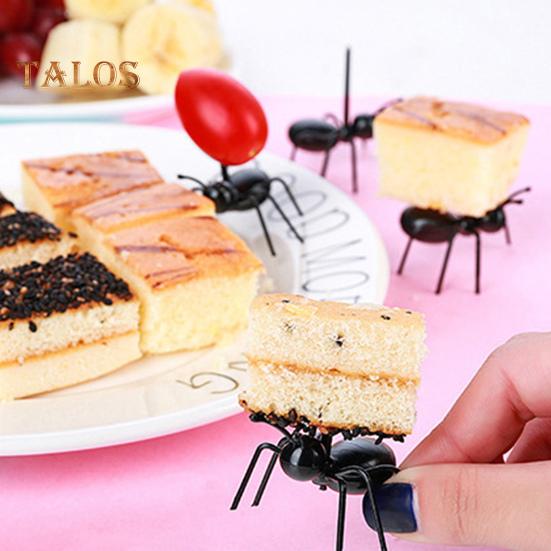 12 шт. фруктовая вилка в форме муравья, безопасная прочная многоразовая десертная вилка для домашней кухни, вечеринки