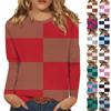 Long Sleeve Shirts For Women Cute Print Graphic Tees Blouses Casual Plus Size Basic Tops Pullover Color Blocking