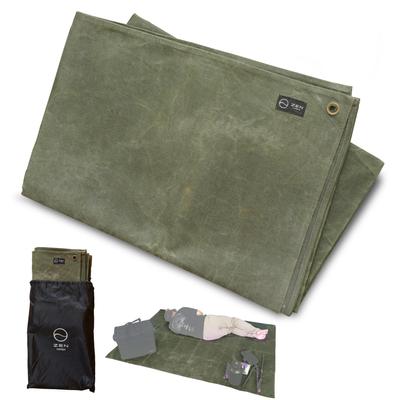ZEN Camps Ground Sheet Палатка Простыня Водоотталкивающая Водонепроницаемая Парафиновая Вощеная Холщовая Ткань Сельский Кемпинг 194см136см (оливковый)