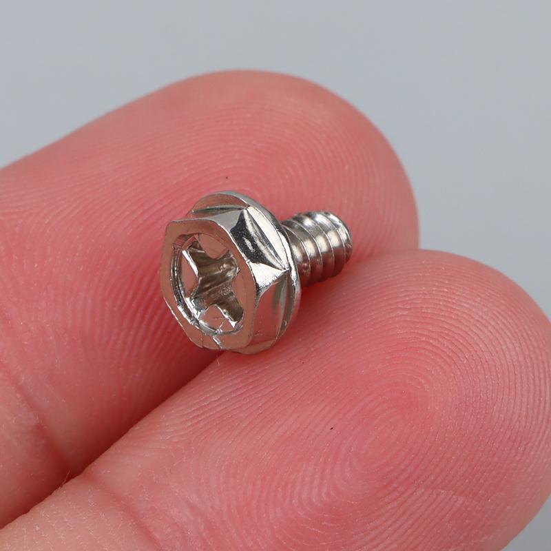 50Pcs Toothed Hex 6/32 Computer Pc Case Hard Drive Motherboard Mounting Screws For Motherboard Pc Case Cd-Rom Hard Disk