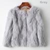 Женская верхняя одежда из натурального кроличьего меха с рукавами 3/4, зимняя теплая куртка, пушистое пальто