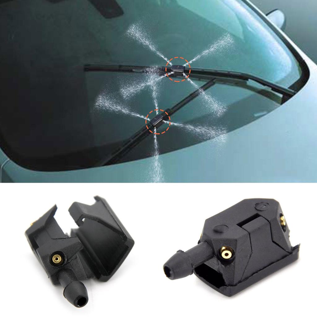 2Pcs Car Universal Front Windshield Washer Wiper Sprayer Nozzle Window Water Spray Sprinkler Jet