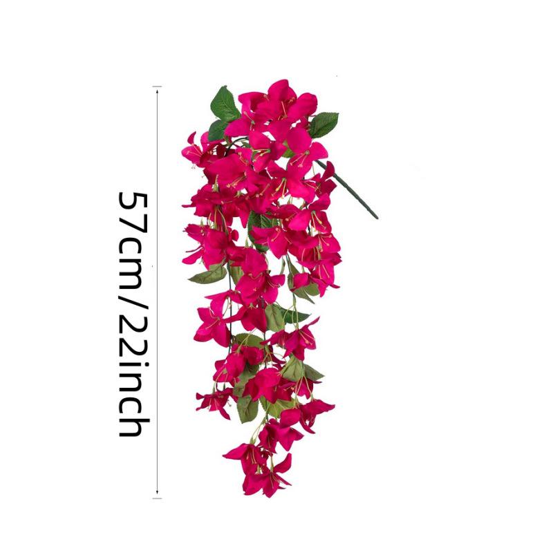 2 шт. Искусственный фиолетовый цветок для свадебной вечеринки, дворового сада, орхидея, искусственный цветок, листья, лианы, настенные растения, домашнее украшение