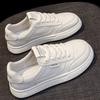 Genuine Leather Flat White Shoes Women's Shoes Early Autumn New Versatile Student Sneakers Casual Sneaker Pumps