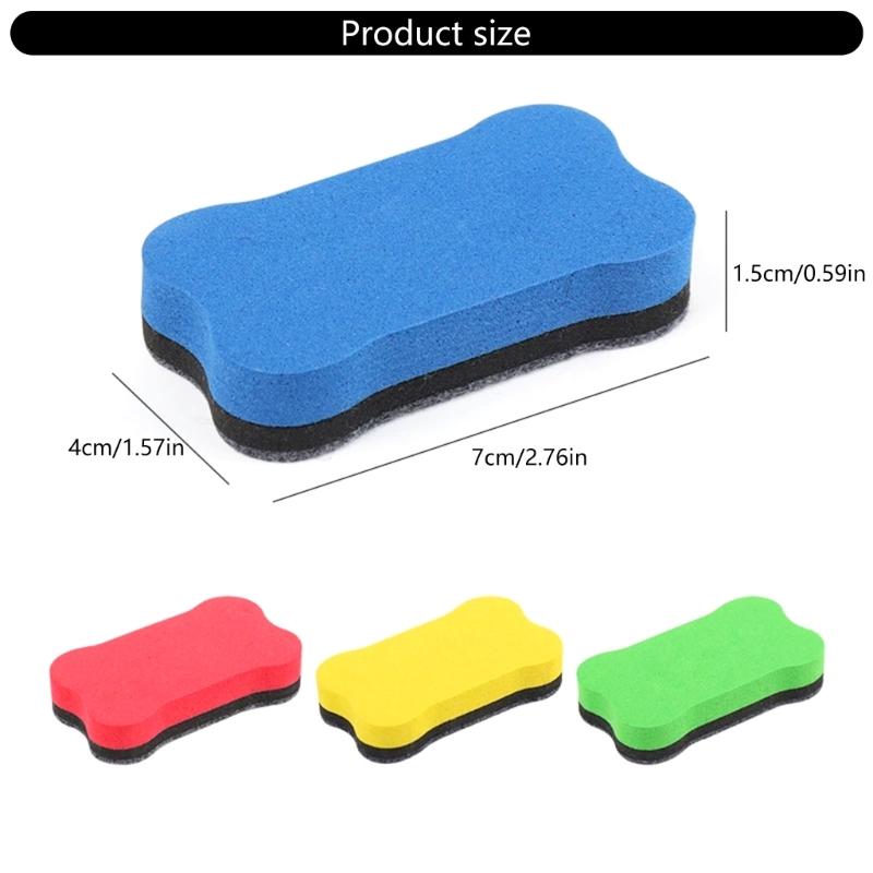 4 Pcs Colorful Bone Shape Erasers Magnetic Dry Erases Board Eraser Whiteboard Eraser For Teachers Students