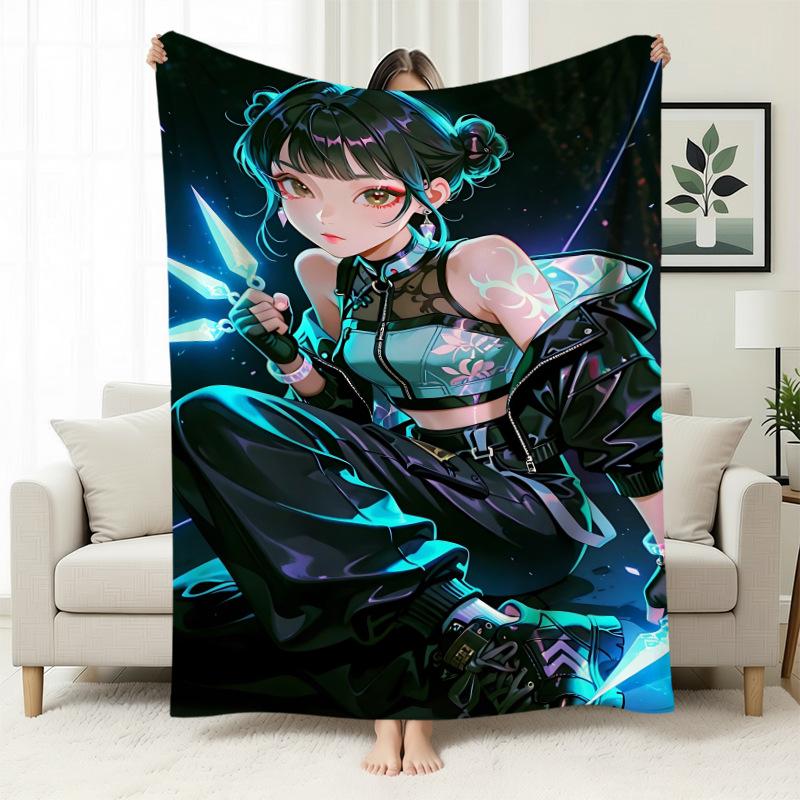 Kpop Witch Hunters Blanket Blanket Witch Hunters Peripheral Nap Blanket Printed Flannel Office Sofa Blanket