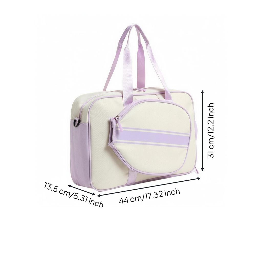 Polyester Sports Bag Multiple Pockets Workout Heavy-Duty for Gym, Pickleball