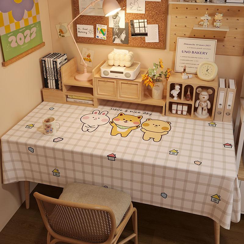 Скатерть Ткань Водонепроницаемая и Маслоотталкивающая Неоставляющая Пятен Прямоугольная Скатерть Скатерть для Обеденного Стола Скатерть для Кофейного Столика ПВХ Коврик для Студенческого Стола