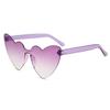 Love SUNGLASSES Sunglasses Rimless Heart-shaped One-piece Sunglasses Color Peach Heart One-piece Sunglasses