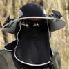 Men Sun Hat with Solar Fan Detachable Face Guard Shawl Sun Protection Cap Adjustable Wind Speeds Fishermen Hat