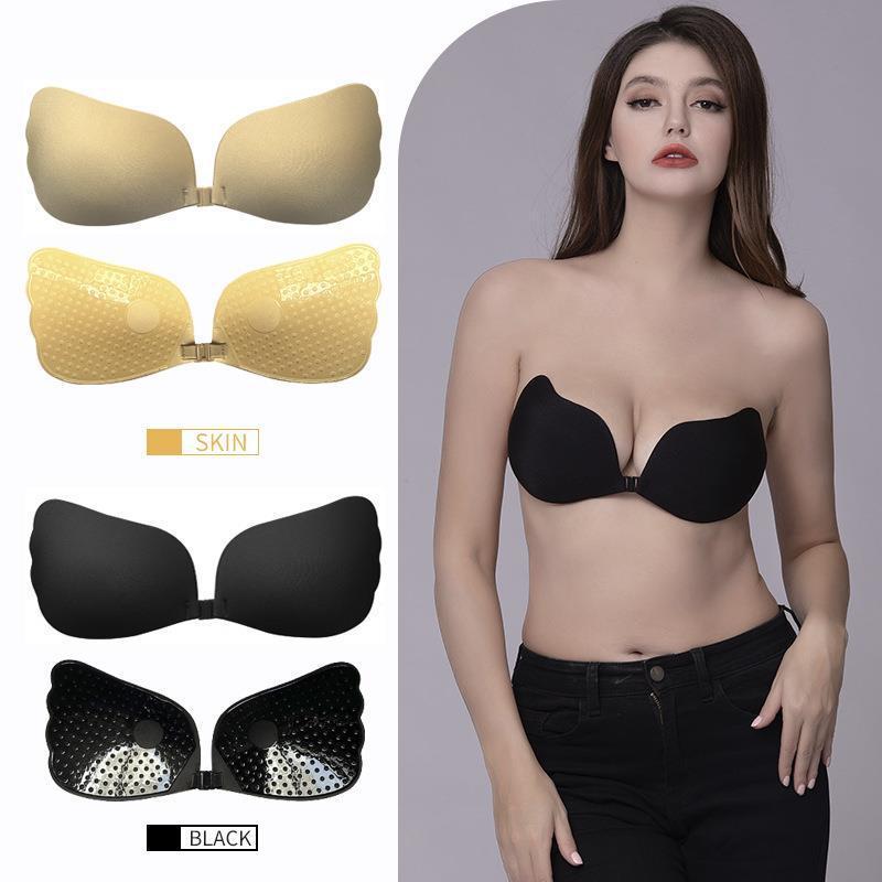 Silicone Invisible Push-Up Winged Breast Pasties: Strapless Breathable Bra for All Bust Sizes