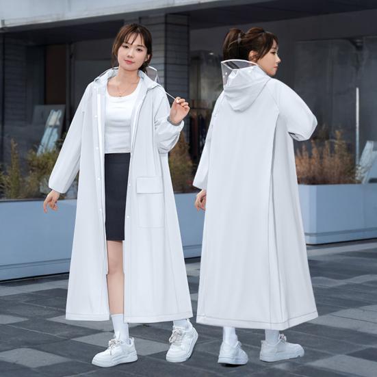 Yousheng Дождевик с капюшоном Водонепроницаемый ЕВА Застежка на пуговицах и молнии Многоразовый Взрослый Ультралегкий Ветрозащитный Плотный Портативный Для Путешествий На Открытом Воздухе Дождевая Куртка Пончо