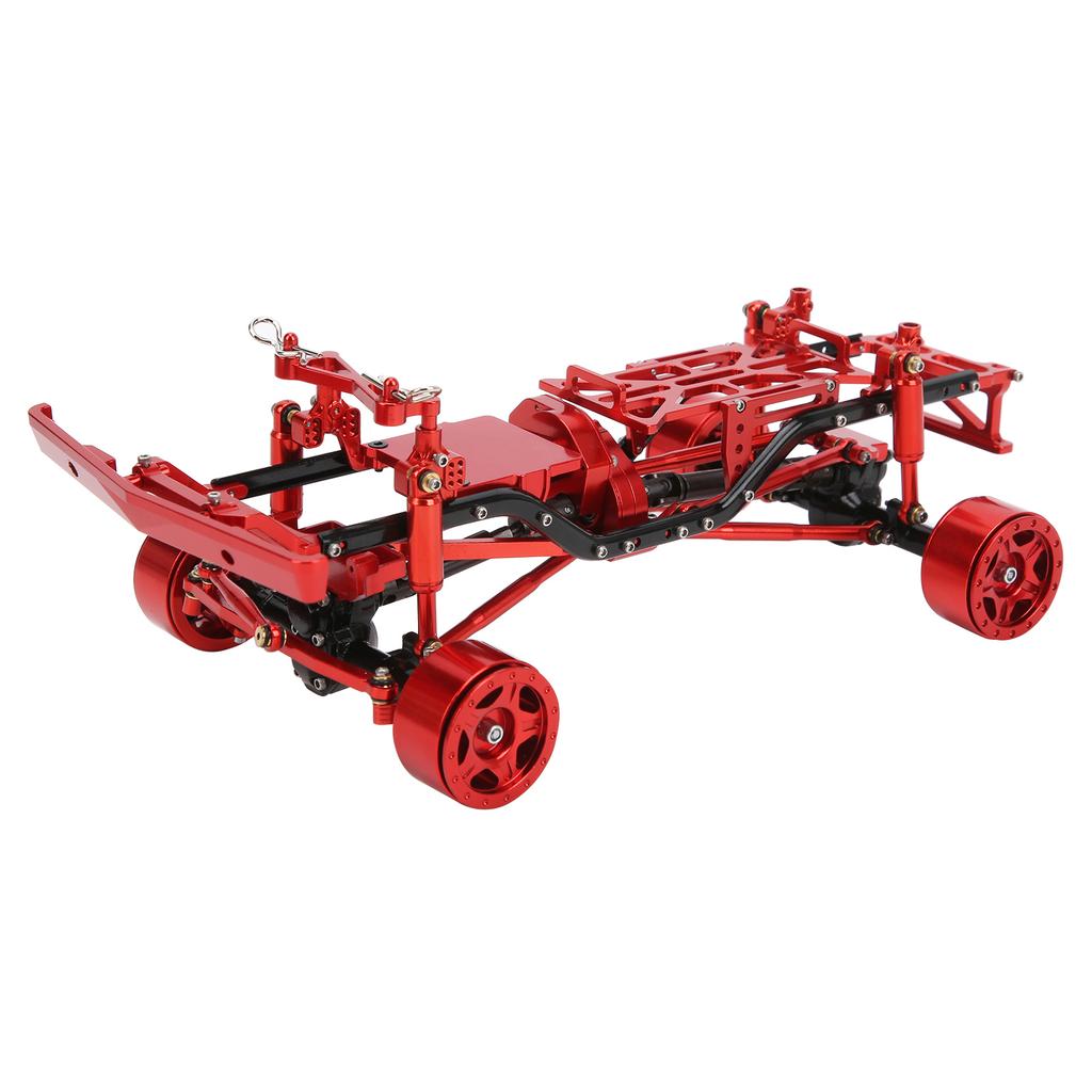 RC Car Chassis Frame Kit Aluminium Alloy Frame with Wheel Hubs for SCX24 C10 1/24 RC Car
