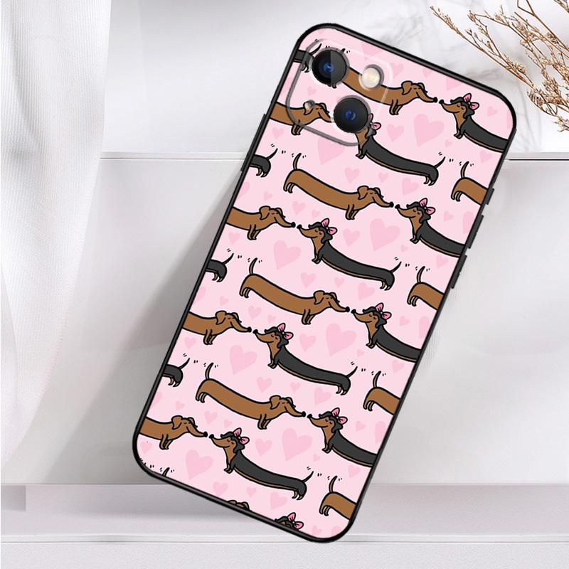Милый чехол с изображением собак и таксы для iPhone 14 16 15 Pro Max 11 12 13 Mini 7 8 Plus X XR XS MAX, мягкий противоударный чехол