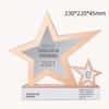 Индивидуальный хрустальный кубок с пентаграммой, Ежегодное собрание, Отличный сотрудник, Декорация для дома, Почетная медаль из сплава, 1 шт.