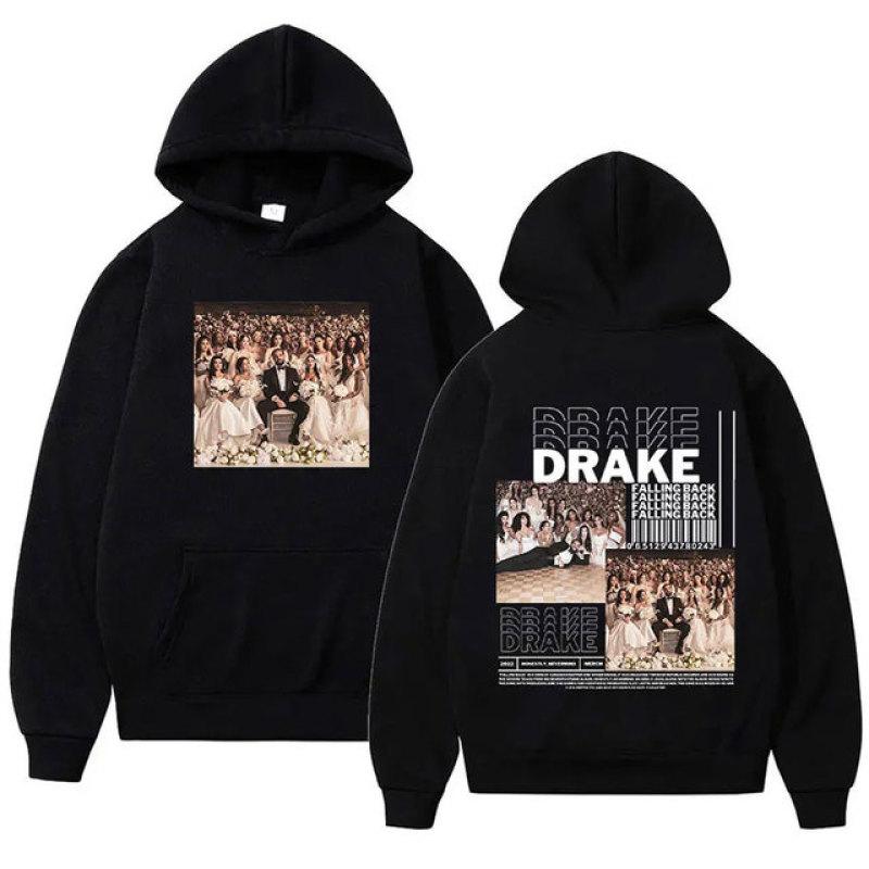 Рэппер Дрейк для всех собак Толстовка с буквенным принтом Мужская винтажная пуловерная толстовка в стиле хип-хоп Модная повседневная уличная одежда с капюшоном большого размера