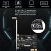 TXB116 SATA Карта расширения жесткого диска PCI-E 3.1 на 2-портовый SATA 3.2 6 Гбит/с Адаптерная карта (чип: JMB582)