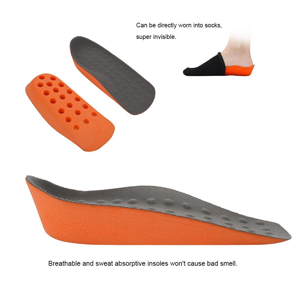 Invisible Height Increase Shock Absorbing Insoles Shock Insoles Insert Shoes Pad Big Size