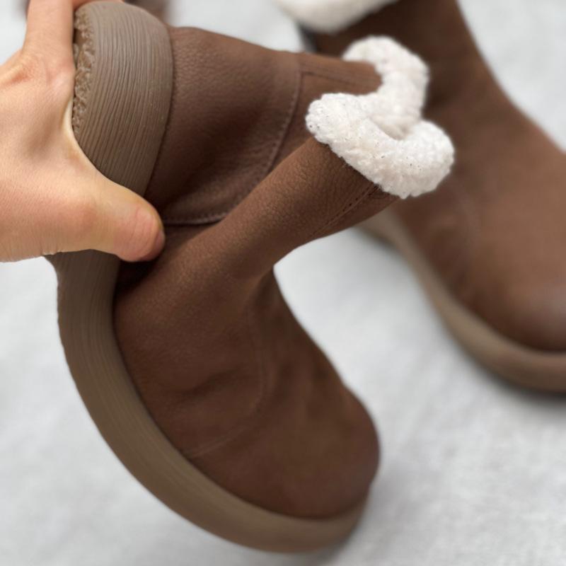 Johnature Короткие сапоги из натуральной кожи ручной работы в стиле ретро с круглым носком, повседневные однотонные универсальные женские ботинки на мягкой подошве