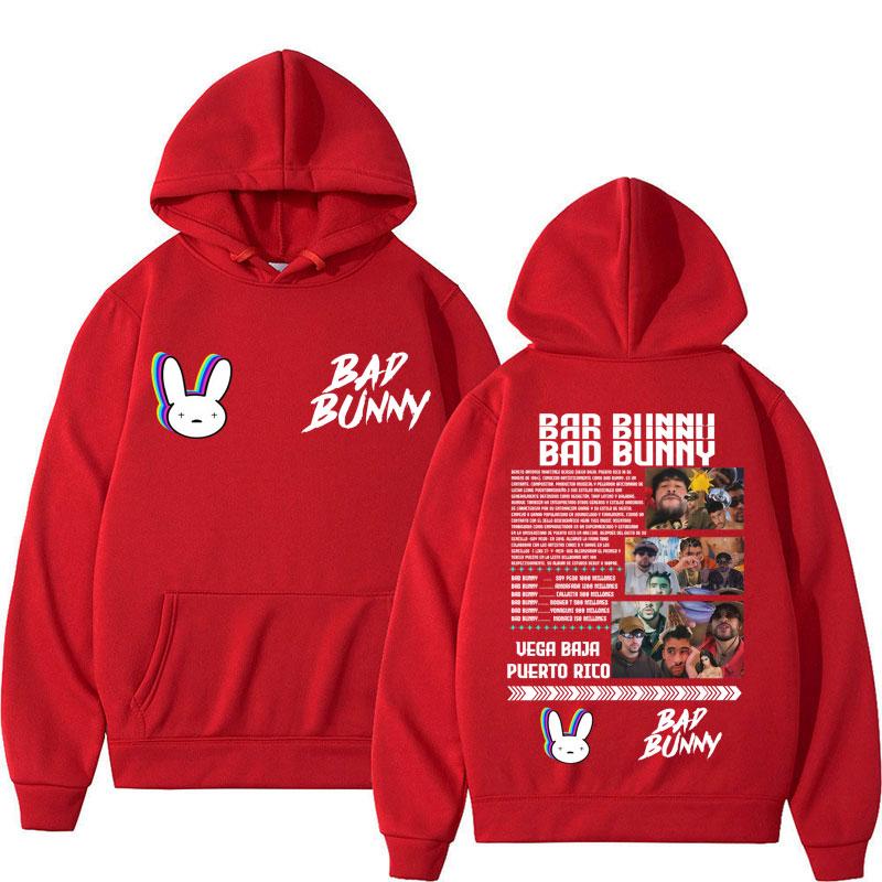 Худи с принтом альбома рэпера Bad Bunny для мужчин и женщин, модная толстовка с капюшоном, флисовая, оверсайз, повседневная, спортивный костюм, подарки для фанатов