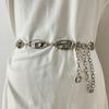 "Женский серебряный пояс-цепочка для платьев и свитеров"