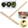 2Pcs T Shape Wooden Rake Round Batter Pancake Crepe Spreader Kitchen Tools