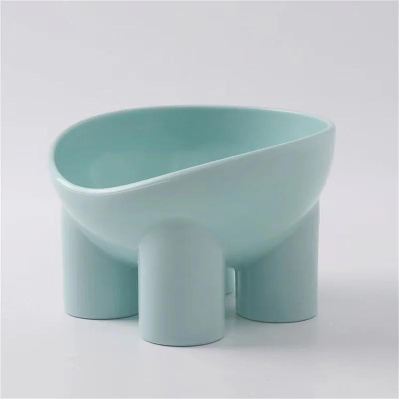 Миска для собак и кошек, приподнятая высокая ножка, маленькая миска для собак, защита для шеи, миска для воды для корма для домашних животных, анти-наконечник, тарелка для кормления домашних животных, десертная тарелка для закусок