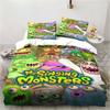 3D Print My Game Singing Monsters Bedding Sets Comforter Quilt Bed Cover Duvet Cover Pillow Case 2-3 Pieces Sets Kids Adult Size