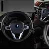 Новый замшевый чехол из углеродного волокна, автозапчасти, защитный противоскользящий чехол на руль, универсальная защита рулевого колеса автомобиля для автомобильных аксессуаров