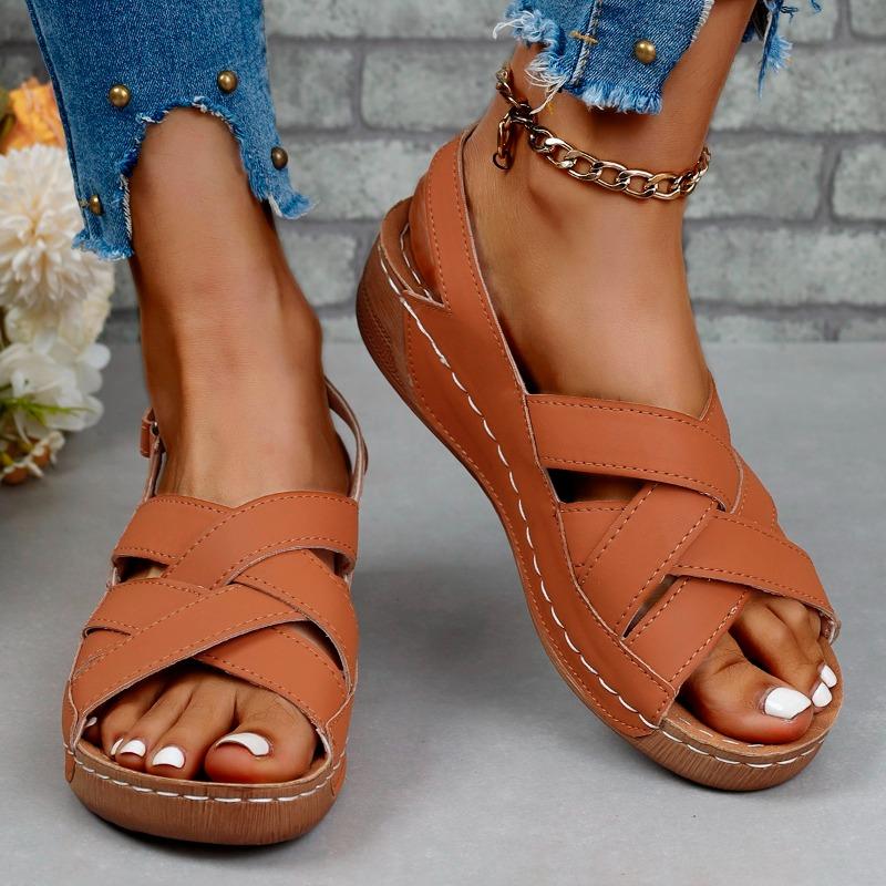 Sandals Women's Summer Platform Slippers Women Comfy Lightweight Wedges Sandals Woman Thick Bottom Non Slip Beach Shoes