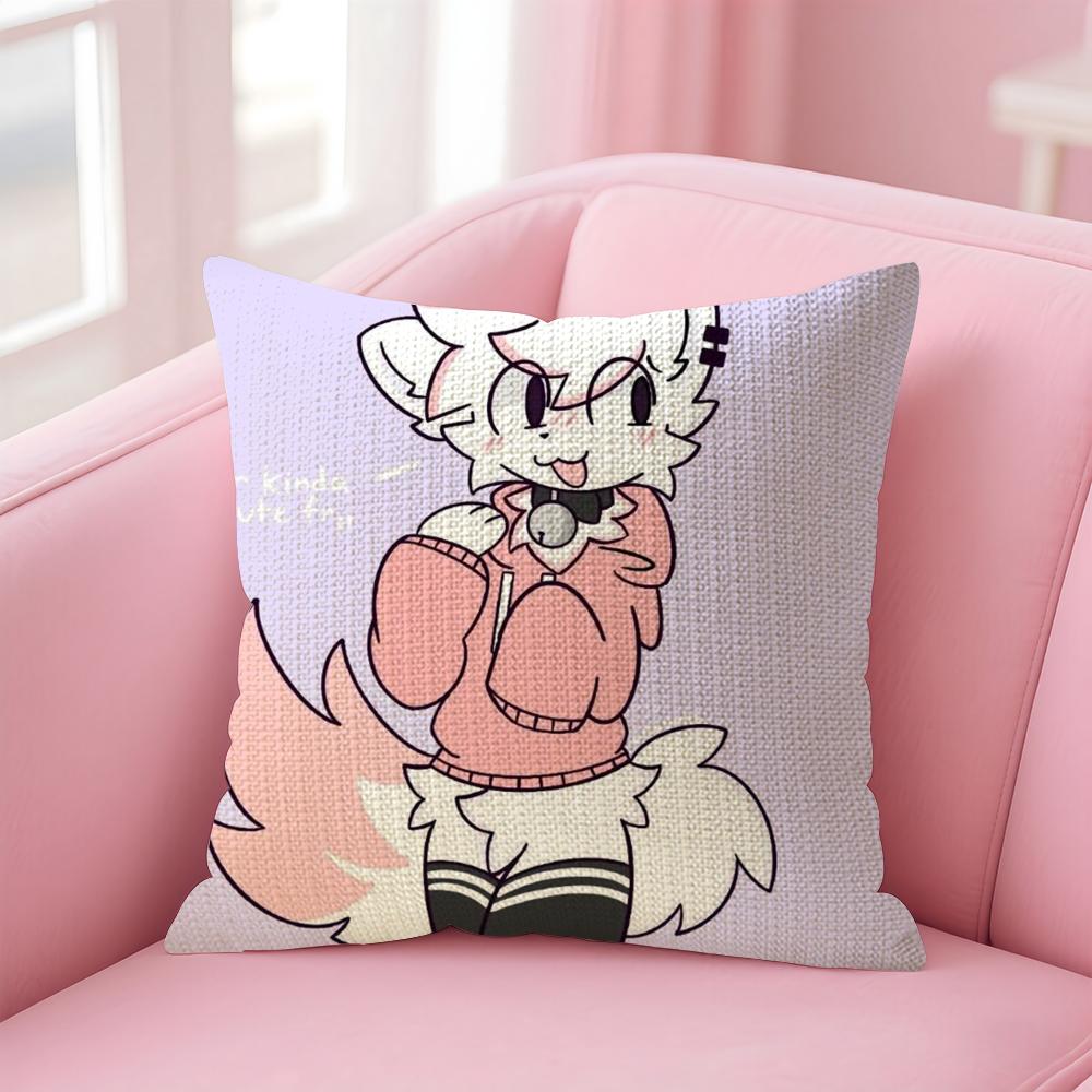 BBoykisser Silly Cat Cute Cushion Cover Natural Linen Pillow Case DoubleSided Print Decorative Sofa Pillowcase Home Decor Gift