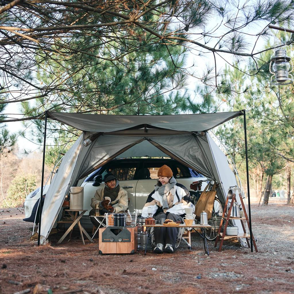 Официальный магазин Naturehike Боковой навес для автомобиля Защита от ультрафиолета Высота Большая передняя подвесная внутренняя Легко устанавливается Боковая часть автомобиля Боковая часть автомобиля Для 2 человек Включает присоску Спать в