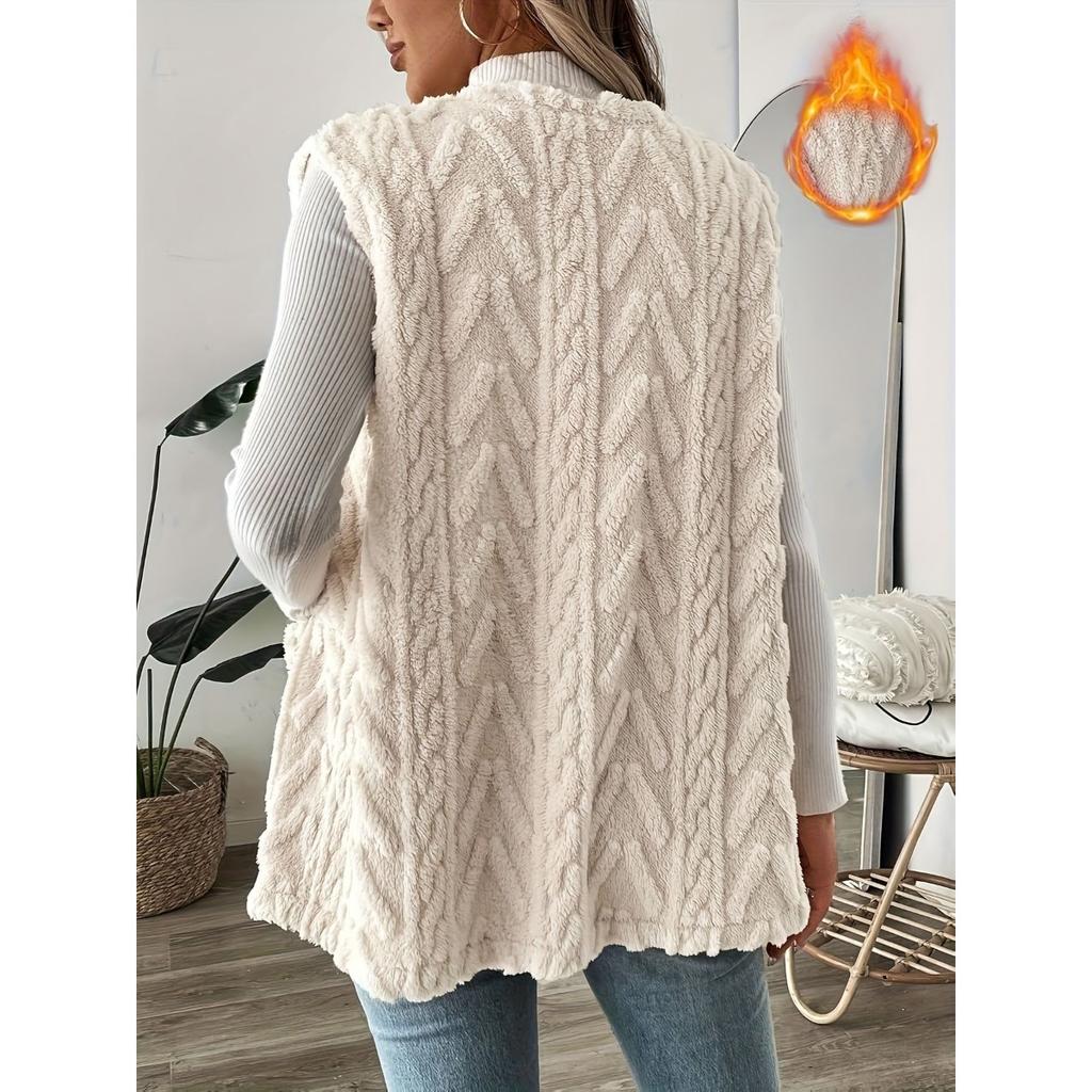 New Autumn and Winter Vest with Fur Coat and Versatile Jacket, Featuring A Camisole Shoulder and Imitation Lamb Wool Vest