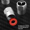 ALL1 4Pcs Car Wheel Tire Valve Caps Air Stem For Tesla Model S Model X Model Y Model 3 Roadster SpaceX Tyre Plug Auto Tools Accessory