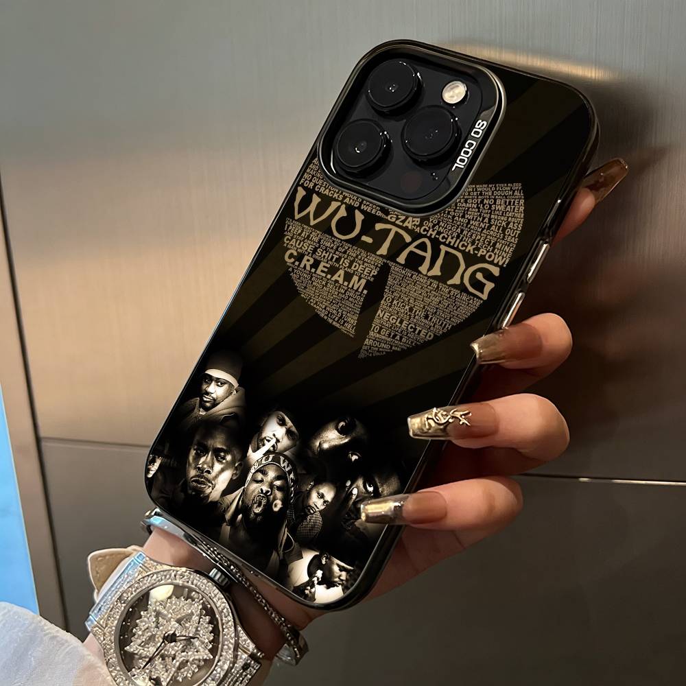 Wu-Wu-T-Tang -Clan For iPhone 17 16 15 14 13 12 11 Pro Max XS 17 Air Silicone Colored Silver Bumper Cover