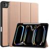 For iPad Pro 13 (2024) Stand Case Shock-Absorbent Leather Tablet Cover with Pen Slot