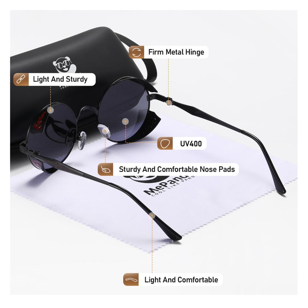 MePanda Unisex Round Dot Paint Vapor Punk Retro UV Resistant sunglasses,UV400