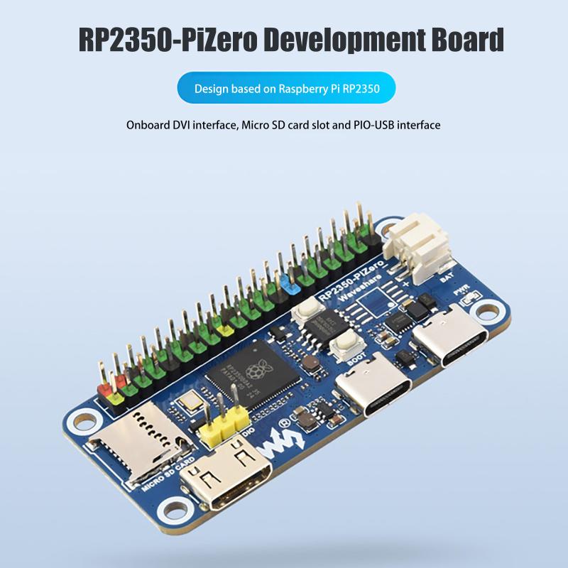 1 шт. Плата разработки Raspberry Pi Pico RP2350B Базовая 16M Флэш-память DVI PIO-USB Интерфейс Микроконтроллер Для Электронных Проектов