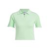 Трикотажная рубашка поло с небольшим вышитым логотипом, женские топы, светло-зеленый JC7859