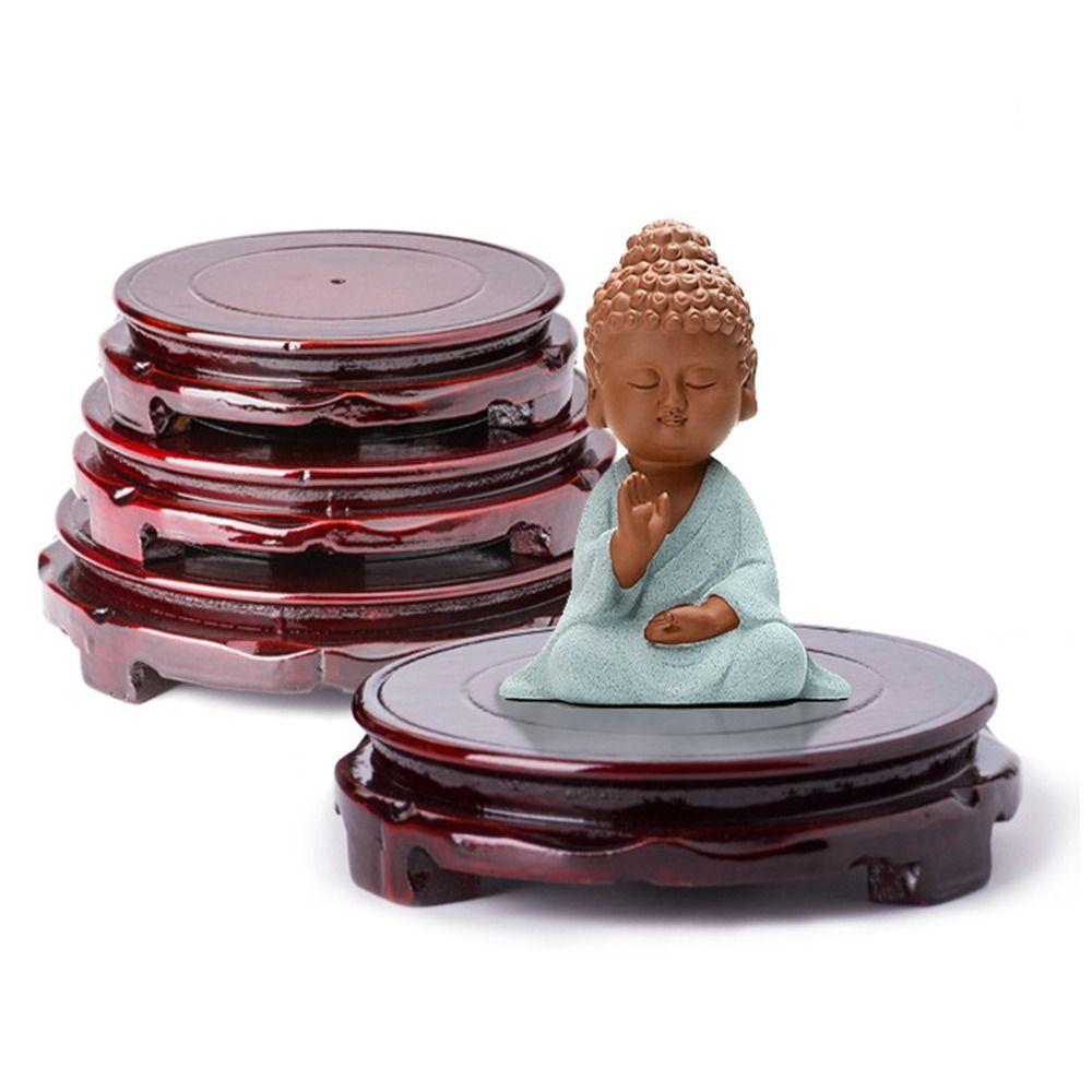 Retro Rotate Vintage Home Decoration Carved Vase Base Teapot Display Holder Stand Base Ornament