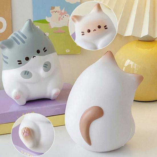 Игрушка-кот для снятия стресса, мультяшный, мягкая, эластичная, толстый котенок, сжимаемая игрушка, для расслабления, снижения тревожности, животное, сенсорная игрушка, сувениры для вечеринки