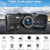 2024 New Dash Cam Front and Rear Camera CAR DVR Car Video Recorder Vehicle Black Box FULL HD 1080P Night Vision Driver Recorder