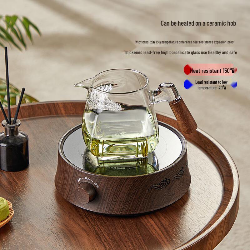 Чайник из высокоборосиликатного стекла с фильтром-полумесяцем