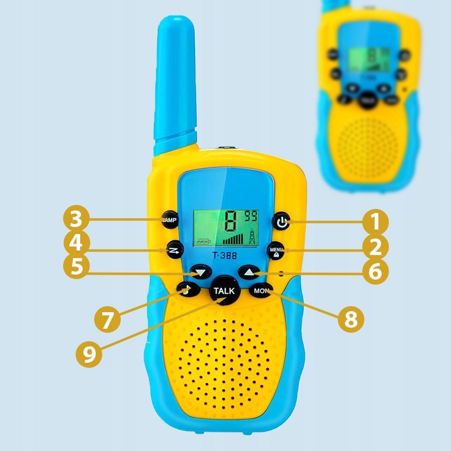 [PACZA] Walkie Talkie Set for Kids 3pcs Blue/Yellow Z3004N